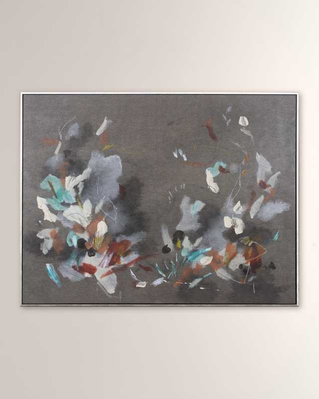 "Nocturnal Blooms II" Framed Giclee on Canvas, 60" x 46"